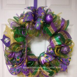 Mardi Gras Wreath